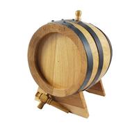 Botte in rovere da 4 litri con piedistallo, tappo e rubinetto in legno