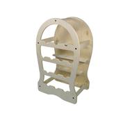 Botte portabottiglie 13 posti in legno chiaro di betulla cm 37x27x62 cantinetta