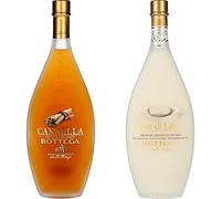 Bottega Cannella Liquore - 500 ml & Bottega - Fior di Latte Crema di Liquore al Cioccolato Bianco - 50cl