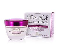 Bottega di LungaVita TRATTAMENTO VISO NUTRIZIONE TOTALE VITA-AGE EXCELLENCE - Crema viso giorno e notte dall’azione anti-age nutriente, ridensificante. Con Collagene, cellule staminali da gardenia e resveratrolo - Nutre e rinforza la barriera cutanea, diminuendo la rugosità - Vaso da 50 ml