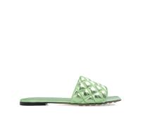 Bottega Veneta Bicolor Calfskin Flat Sandals - EU37/US7