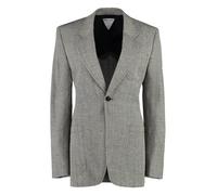 Bottega Veneta - Blazer in misto seta con revers - - Jackets - Donna - Grigio - XS
