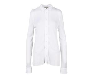 Bottega Veneta, ,Blouses & Shirts ,Donna ,Bianco ,S Elegante camicia lunga in viscosa