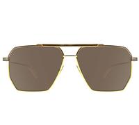 Bottega Veneta Bv1012s Occhiali Da Sole Uomo Oro Pilot Marrone 60mm