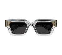 Bottega Veneta Bv1230s Occhiali Da Sole Unisex Trasparente Squadrato Grigio 49mm