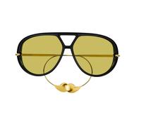 Bottega Veneta Bv1273s Occhiali Da Sole Donna Nero Pilot Giallo 63mm
