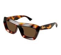 Bottega Veneta Donna Bottega Veneta BV1283S 002 Occhiali da sole Acetato Havana Marrone Squadrata