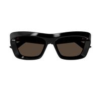 Bottega Veneta Bv1283s Occhiali Da Sole Donna Nero Squadrato Marrone 53mm