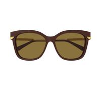 Bottega Veneta Bv1296sa Occhiali Da Sole Donna Rosso Pantos Marrone 57mm