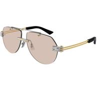 Bottega Veneta BV1342S 002, Argento, Metal, Unisex occhiali da sole 59