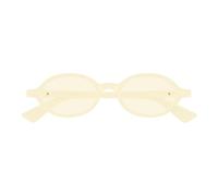 Bottega Veneta Bv1388s Occhiali Da Sole Unisex Bianco Rotondo Giallo 47mm