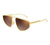 Bottega Veneta Bv1466s Occhiali Da Sole Donna Oro Pilot Marrone 59mm