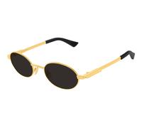 Bottega Veneta Bv1470s Occhiali Da Sole Unisex Oro Rotondo Grigio 52mm