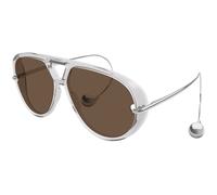 Bottega Veneta Donna Bottega Veneta BV1273S 009 Occhiali da sole Acetato Grigio Marrone Geometrica