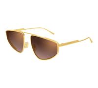 Bottega Veneta Donna Bottega Veneta BV1466S 004 Occhiali da sole Metallo Oro Marrone Pilot