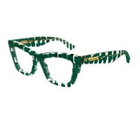 Bottega Veneta Donna BV1215O 008 Montature da vista Acetato Verde Trasparente Cat Eye