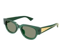 Bottega Veneta Donna BV1278SA 003 Occhiali da sole Acetato Verde Verde Cat Eye