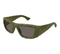 Bottega Veneta Donna BV1303S 002 Occhiali da sole Iniettato Verde Marrone Rotonda