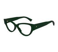 Bottega Veneta Donna BV1320O 003 Montature da vista Acetato Verde Trasparente Cat Eye