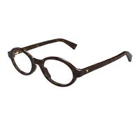 Bottega Veneta Donna BV1367O 002 Montature da vista Acetato Havana Trasparente Rotonda