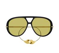 Bottega Veneta Occhiali da Sole BV1273S 003 Drop Aviator Nero/Giallo Unisex 63/12/140