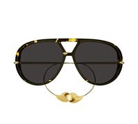 Bottega Veneta Occhiali da Sole BV1273S 005 Drop Aviator Marrone/Grigio Scuro Unisex 63/12/140