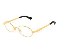 Bottega Veneta Unisex Bottega Veneta BV1470S 005 Occhiali da sole Metallo Oro Trasparente Rotonda