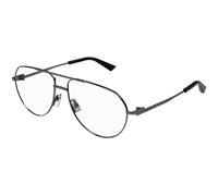 Bottega Veneta Unisex BV1302O 003 Montature da vista Metallo Rutenio Trasparente Pilot