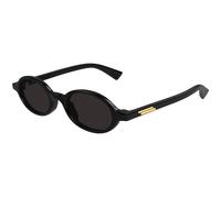 Bottega Veneta Unisex BV1388S 001 Occhiali da sole Acetato Nero Grigio Rotonda