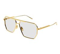 Bottega Veneta Uomo Bottega Veneta BV1012S 009 Occhiali da sole Metallo Oro Trasparente Geometrica