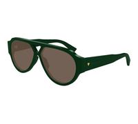 Bottega Veneta Uomo Bottega Veneta BV1318S 003 Occhiali da sole Acetato Verde Marrone Pilot