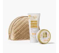 Bottega Verde - Camelia e Retinolo, Pochette con Bagnodoccia e Burro Corpo | Confezione Regalo con Pochette, Bagnodoccia 100 ml e Burro Corpo Ricompattante 50 ml, Tutti i Tipi di Pelle