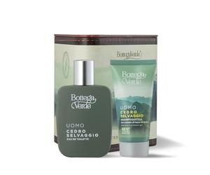 Bottega Verde - Cedro Selvaggio, Confezione Regalo Uomo con Eau de Toilette 50 ml e Shampoo Doccia 50 ml, in un Elegante Cofanetto, Idea Regalo