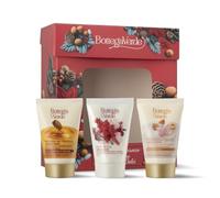 Bottega Verde - Cofanetto Regalo Creme Mani Tris 3x30 ml Argan del Marocco Pepe Rosa Mandorle Dolci, Nutriente, Idratante, Protettivo, Idea Regalo