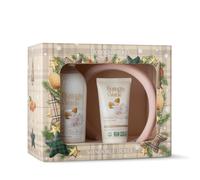 Bottega Verde - Cofanetto Regalo Mandorle Dolci, con Bagnodoccia 400 ml, Crema Mani 75 ml e Cerchietto Fashion, Vegano, Eleganza e Profumo, Idea Regalo