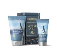 Bottega Verde - Cofanetto Regalo Mini Xmas Uomo Momenti di Blu, con Shampodoccia da 50 ml, Balsamo Dopobarba da 75 ml e Latta Momenti di Blu, con Estratto di Assenzio, Idea Regalo