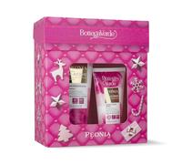 Bottega Verde - Cofanetto Regalo Peonia e Acido Ialuronico, con Bagnodoccia 200 ml e Crema Mani 75 ml, Vegano, Profumo Fiorito e Idratazione, Idea Regalo