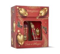Bottega Verde - Cofanetto Regalo Scie di Magia, con Bagnodoccia 250 ml e Latte Corpo 150 ml, Fragranza di Cannella e Spezie Natalizie, Idea Regalo
