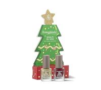 Bottega Verde - Confezione Regalo con 2 Smalti per Unghie Gel Shine Oro e Rosso Dalhia da 5 ml Ciascuno e 1 Lima Unghie in un'Originale Scatola Natalizia, Idea Regalo