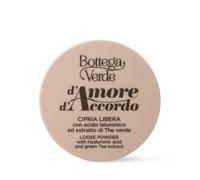 Bottega Verde - d'Amore d'Accordo, Cipria Libera, 4,5 gr, con acido Ialuronico e Thè Verde, Perfeziona l'Incarnato, Effetto Mat Opacizzante