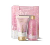 Bottega Verde - Fiaba in Rosa Plus, Confezione Regalo Bagnodoccia 250 ml, Latte Corpo 150 ml e Segna Bicchieri, in un Elegante Cofanetto, Idea Regalo