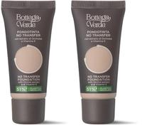 Bottega Verde - Fondotinta No Transfer con estratto di Orchidea e Vitamina E (30 ml) - miele (Confezione da 2)