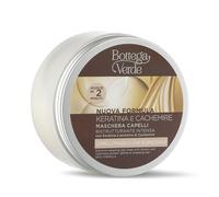 Bottega Verde - Maschera Capelli Keratina e Cachemire, per Capelli Fragili, Fini o Danneggiati, 200 ml, Azione Ristrutturante Intensa, Nutre e Dona Vitalità, con Keratina e Proteine di Cachemire
