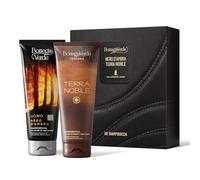 Bottega Verde - Kit Uomo con 2 Shampodoccia, Nero d'Ambra e Terra Nobile | Confezione Regalo con 2 Shampodoccia Uomo da 200 ml, estratti di Legni Pregiati e note di Muschi, Idea Regalo