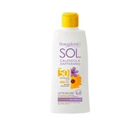 Bottega Verde - Latte Solare SOL Calendula Zafferano SPF 50, 200 ml, Viso e Corpo, Protezione Alta per Pelli Delicate, con Estratto di Zafferano e Calendula, Texture Leggera, Water Resistant