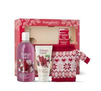 Bottega Verde - Pepe Rosa, Confezione Regalo con Bagnodoccia alla Fragranza di Pepe Rosa 400 ml, Crema Mani 75 ml e Copribottiglia in Maglia, in un Elegante Cofanetto, Idea Regalo