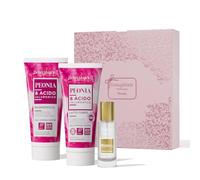 Bottega Verde - Set Regalo Peonia con 3 Prodotti Corpo Formato Mini | Confezione Regalo con Bagnodoccia 100 ml, Latte Corpo 100 ml e Eau de Toilette 10 ml, acido Ialuronico