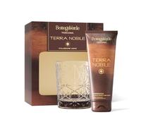 Bottega Verde - Set Regalo, Terra Nobile, Shampodoccia e Bicchiere Whisky | Confezione Regalo Uomo con Shampodoccia Uomo 200 ml con note di Muschi e Legni Pregiati e Bicchiere da Whisky, Idea Regalo