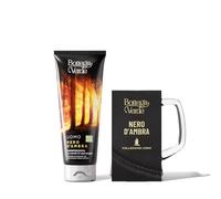 Bottega Verde - Set Regalo Uomo, Nero d'Ambra, Shampodoccia e Boccale | Confezione Regalo Uomo con Shampodoccia 200 ml con estratti di Legni Pregiati e Boccale Birra, Idea Regalo