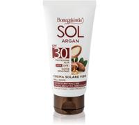 Bottega Verde - SOL Argan, Crema Solare Viso, 50 ml, SPF 30, Antietà e Antimacchie, Protezione Alta, Arricchita con Olio di Argan e Vitamina E, Opacizzante, Formula Vegana, per Pelli Miste e Grasse